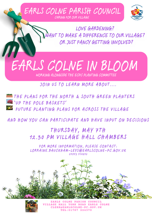 Earls Colne Parish Council- Earls Colne In Bloom Next Meeting